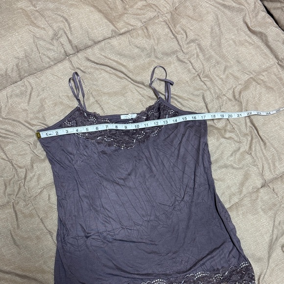 Maurices Eggplant Lace Trim Tank Layering Camisole Large Like New - Picture 3 of 7